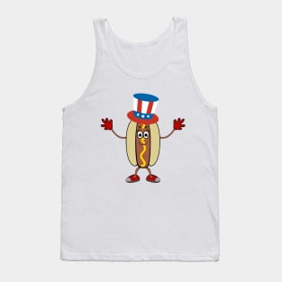 FOURTH Of July Holiday Hot Dog Tank Top